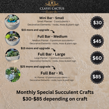 Load image into Gallery viewer, Reserve a Seat at the Succulent Bar (Murfreesboro, TN) - 1.5 hour Event