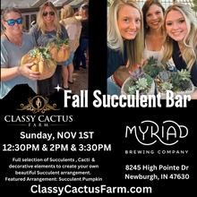 Load image into Gallery viewer, POP-UP SUCCULENT BAR - Newburgh, IN. SUNDAY, NOV 1 at 12:30PM & 2PM & 3:30PM