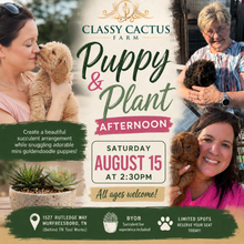 Load image into Gallery viewer, Puppy & Plant Afternoon - SATURDAY, Aug 15 2:30pm-4:30pm