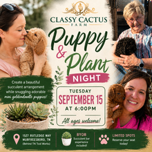 Load image into Gallery viewer, Puppy & Plant Night - TUESDAY, SEPT 15 at 6pm