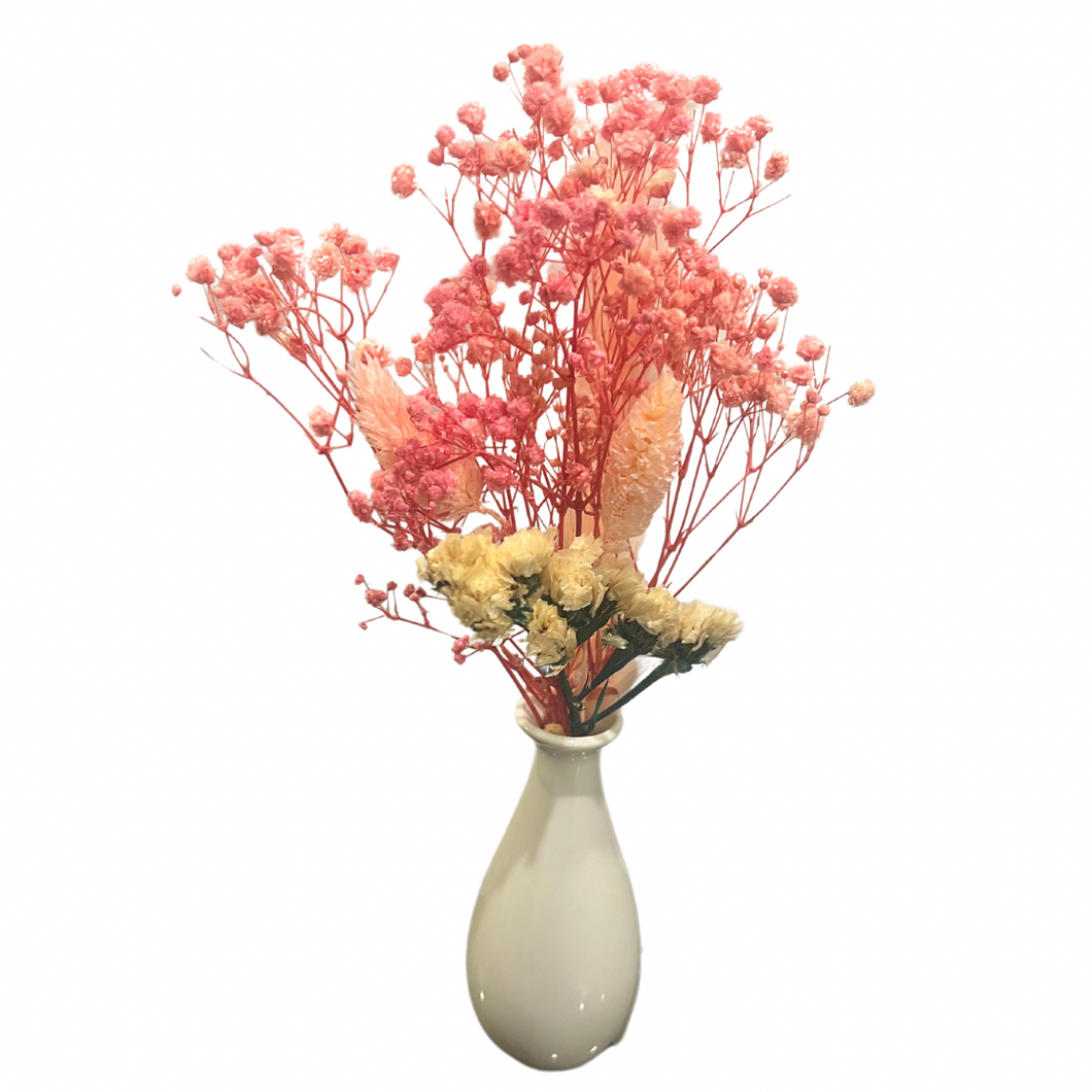 Mini Dried Flower Bouquet (Pink)