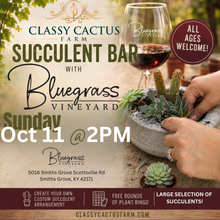 Load image into Gallery viewer, POPUP SUCCULENT BAR &amp; PLANT BINGO - Smiths Grove, KY (SUNDAY, OCT 11 @ 2PM)
