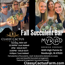 Load image into Gallery viewer, POP-UP SUCCULENT BAR - Newburgh, IN. SUNDAY, NOV 1 SOLD OUT! JOIN WAITLIST!
