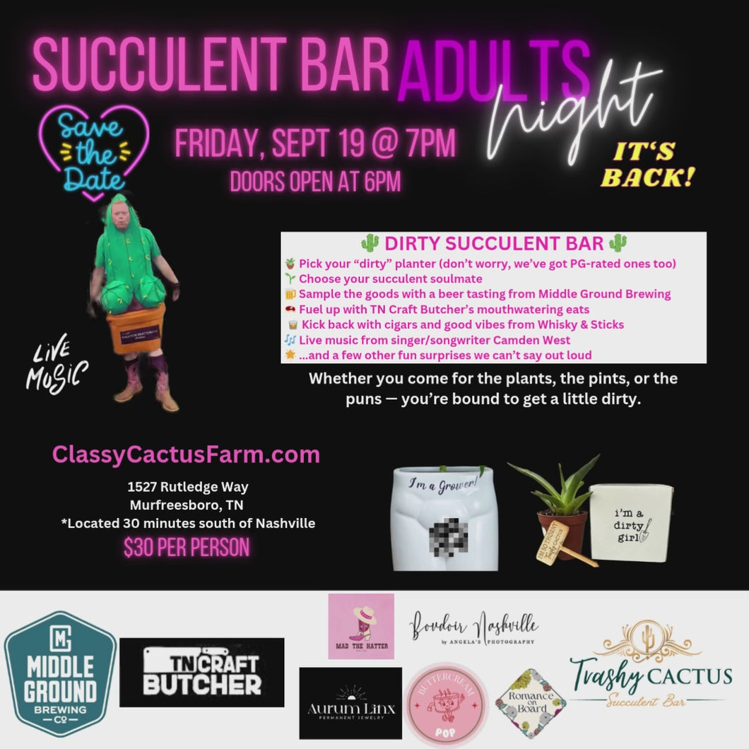 Trashy Cactus Night - FRIDAY, Sept 19 6pm-9pm (Murfreesboro, TN)