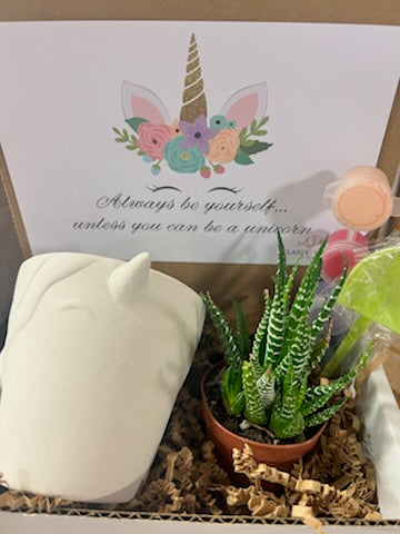 DIY Unicorn Succulent Gift Box - Be Yourself Unicorn